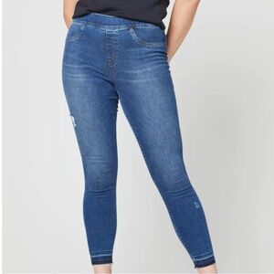 SPANX Distressed Ankle Skinny Jeans NWT Sz L